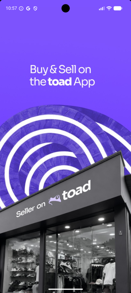 Buy and Sell on the toad App